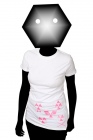 toxique band women's white t-shirt pink print