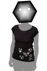 toxique band women's black t-shirt silver print