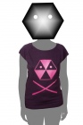 toxique pirate women's purple t-shirt pink print