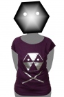 toxique pirate women's purple t-shirt pink print
