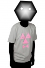 toxique men's white t-shirt pink print