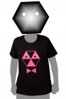 toxique men's black t-shirt pink print