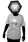 toxique pirate men's white t-shirt silver print