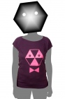 toxique women's purple t-shirt pink print
